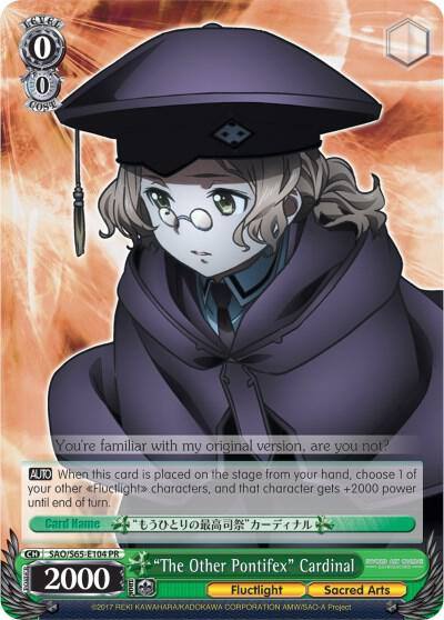 The Other Pontifex Cardinal SAO/S65-E104 PR Sword Art Online -Alicization- Card