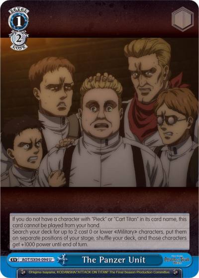 The Panzer Unit AOT/SX04-094 U Attack On Titan: Final Season Card