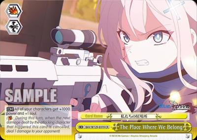 The Place Where We Belong BAV/W129-E019 Blue Archive The Animation Card