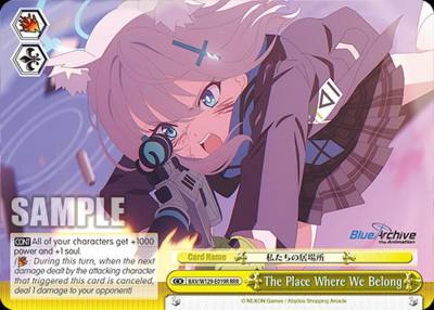 The Place Where We Belong RRR BAV/W129-E019R Blue Archive The Animation Card