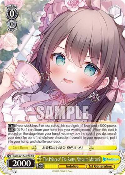 The Princess Tea Party Natsuiro Matsuri HOL/W104-E007 R hololive production Vol.2 Card