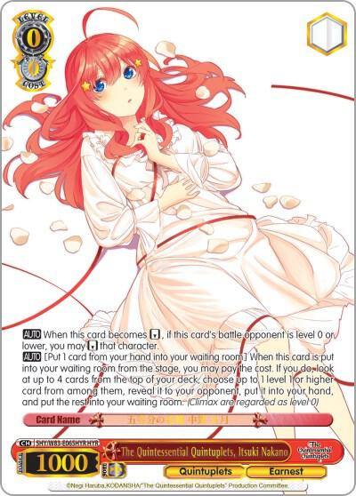 The Quintessential Quintuplets Itsuki Nakano HYR 5HY/W83-E065HYR HYR The Quintessential Quintuplets Card