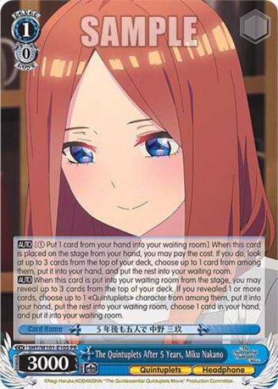 The Quintuplets After 5 Years Miku Nakano 5HY/W101-E105 The Quintessential Quintuplets Movie Card