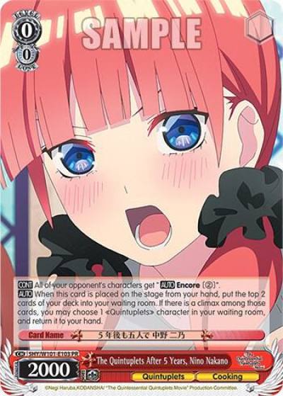 The Quintuplets After 5 Years Nino Nakano 5HY/W101-E103 The Quintessential Quintuplets Movie Card