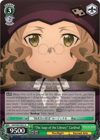 The Sage of the Library Cardinal SAO/S65-E031 R Sword Art Online -Alicization- Card