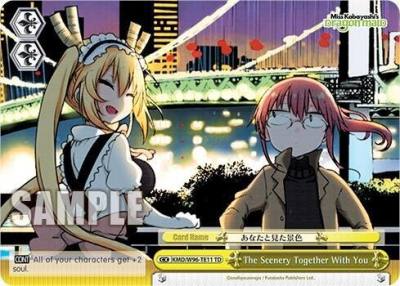 The Scenery Together With You KMD/W96-TE11 TD Miss Kobayashi's Dragon Maid Card