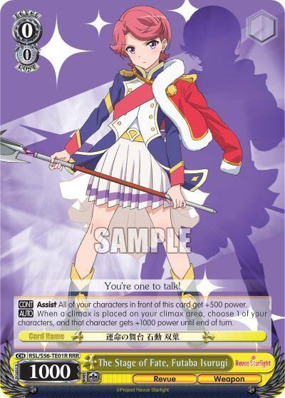 The Stage of Fate Futaba Isurugi RRR RSL/S56-TE01R RRR Revue Starlight Card