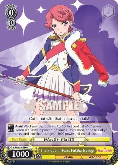 The Stage of Fate Futaba Isurugi RSL/S56-TE01 TD Revue Starlight Card