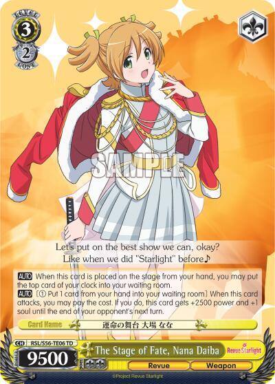 The Stage of Fate Nana Daiba RSL/S56-TE06 TD Revue Starlight Card