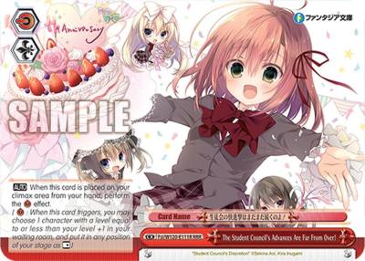 The Student Council s Advances Are Far From Over RRR Fsi/W120-E111R RRR Fujimi Fantasia Bunko Vol.2 Card