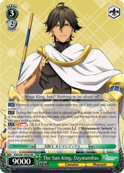 The Sun King Ozymandias FGO/S87-E030 RR Fate/Grand Order THE MOVIE Divine Realm of the Round Table: Camelot Card