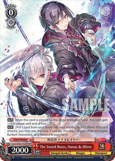 The Sword Roses Nanao and Oliver RRR Gnm/WS02-TE24R RRR Dengeki Bunko Card