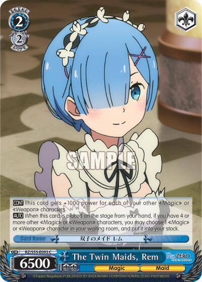 The Twin Maids Rem RZ/S55-E093 C Re:ZERO Vol.2 Card