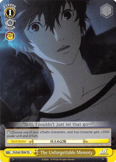 The Unforgettable Memory P5/S45-TE08 TD Persona 5 Card