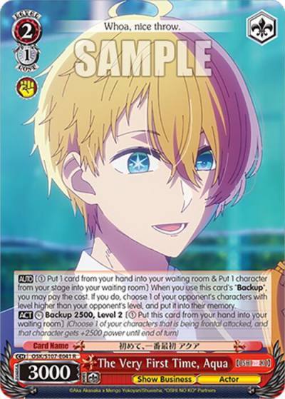The Very First Time Aqua OSK/S107-E041 R [OSHI NO KO] Card