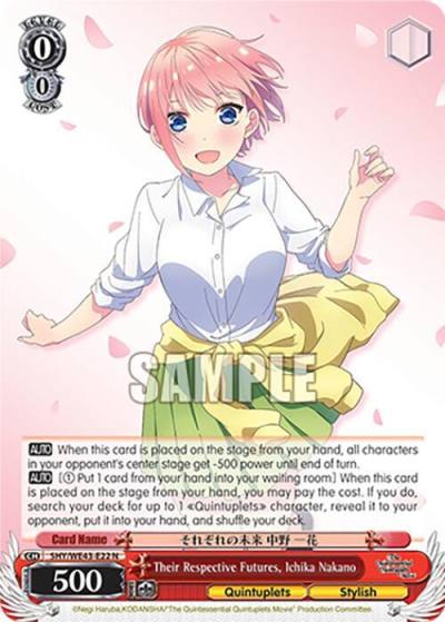 Their Respective Futures Ichika Nakano 5HY/WE43-E22 N The Quintessential Quintuplets Specials Premium Booster Card