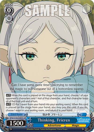 Thinking Frieren SR SFN/S108-E085S SR Frieren: Beyond Journey’s End Card