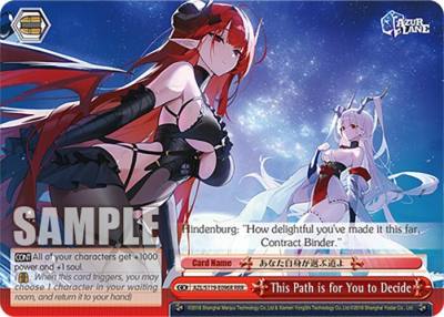This Path is for You to Decide RRR AZL/S119-E096R RRR Azur Lane Vol. 2 Card