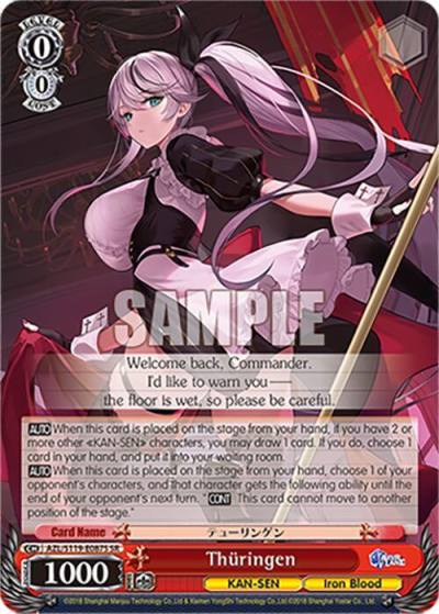 Thuringen SR AZL/S119-E087S SR Azur Lane Vol. 2 Card