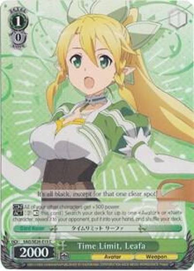 Time Limit Leafa Parallel Foil SAO/SE26-E15 C Sword Art Online II Vol.2 Card