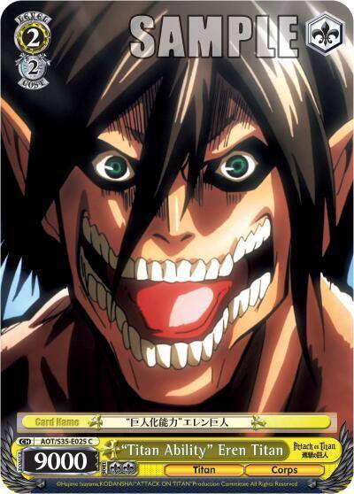 Titan Ability Eren Titan AOT/S35-E025 C Attack on Titan Card