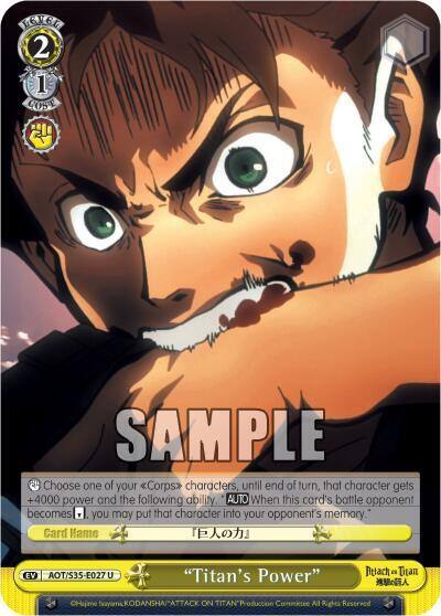 Titans Power AOT/S35-E027 U Attack on Titan Card
