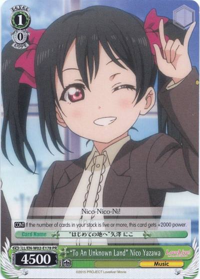 To An Unknown Land Nico Yazawa LL/EN-W02-E178 PR Love Live! DX Vol.2 Card
