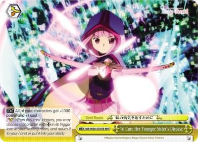 To Cure Her Younger Sisters Disease RRR MR/W80-E025R RRR Magia Record: Puella Magi Madoka Magica [Side Story] (Anime) Card