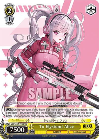 To Elysium Alice NIK/S117-TE08 TD GODDESS OF VICTORY: NIKKE Card