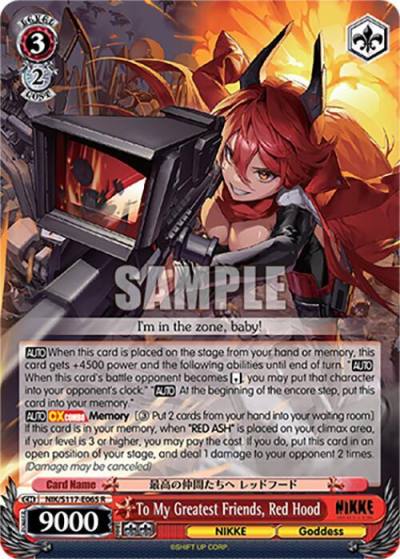 To My Greatest Friends Red Hood NIK/S117-E065 R GODDESS OF VICTORY: NIKKE Card