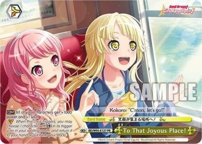 To That Joyous Place PR BD/W95-E127 PR BanG Dream! Girls Band Party! 5th Anniversary Card