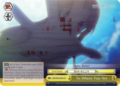 To Where You Are SAO/S65-E025 CC Sword Art Online -Alicization- Card