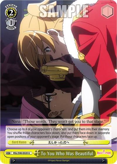 To You Who Was Beautiful RSL/S98-E020 U Revue Starlight The Movie Card