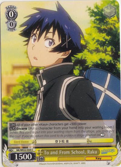 To and From School Raku NK/WE22-E04 NISEKOI Extra Booster Card