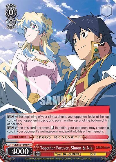 Together Forever Simon and Nia Anime Expo 2018 GL/SS22-PE02 PR Gurren Lagann Card