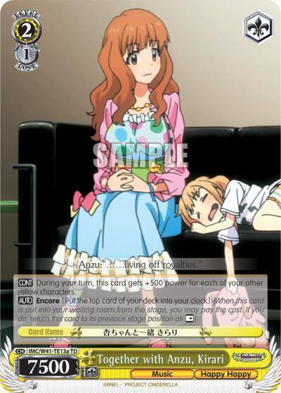 Together with Anzu Kirari A IMC/W41-TE13a TD The iDOLM@STER Cinderella Girls Card