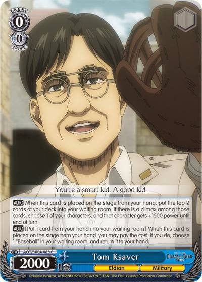 Tom Ksaver AOT/SX04-083 C Attack On Titan: Final Season Card