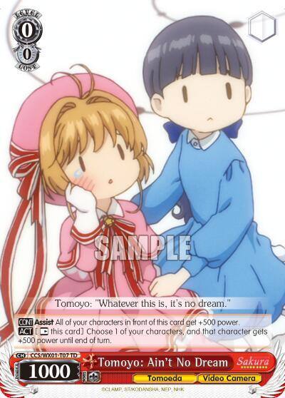 Tomoyo Aint No Dream CCS/WX01-T07 TD Cardcaptor Sakura: Clear Card Card