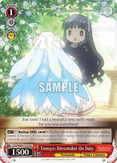 Tomoyo Dressmaker On Duty CCS/WX01-T10 TD Cardcaptor Sakura: Clear Card Card