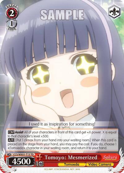 Tomoyo Mesmerized CCS/WX01-T13 TD Cardcaptor Sakura: Clear Card Card