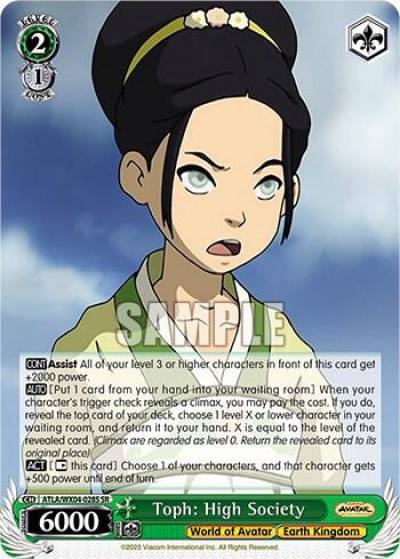 Toph High Society SR ATLA/WX04-028S SR Avatar: The Last Airbender Card