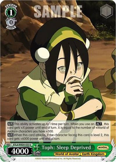 Toph Sleep Deprived ATLA/WX04-035 U Avatar: The Last Airbender Card