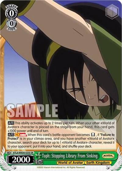 Toph Stopping Library From Sinking SR ATLA/WX04-025S SR Avatar: The Last Airbender Card