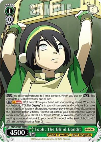 Toph The Blind Bandit ATLA/WX04-024 RR Avatar: The Last Airbender Card