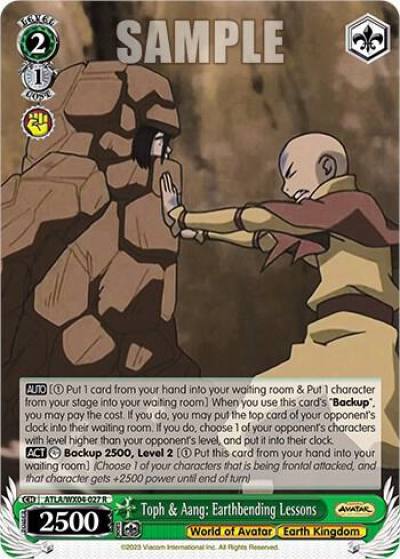 Toph and Aang Earthbending Lessons ATLA/WX04-027 R Avatar: The Last Airbender Card