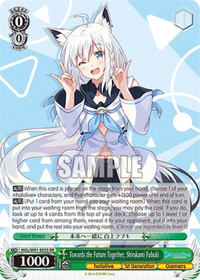 Towards the Future Together Shirakami Fubuki HOL/W91-E035 RR hololive production Card