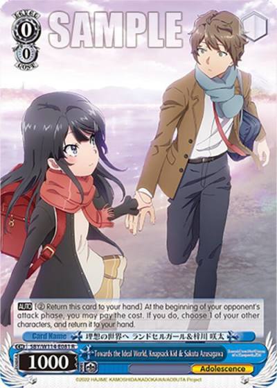 Towards the Ideal World Knapsack Kid and Sakuta Azusagawa SBY/W114-E081 R Rascal Does Not Dream Series Card