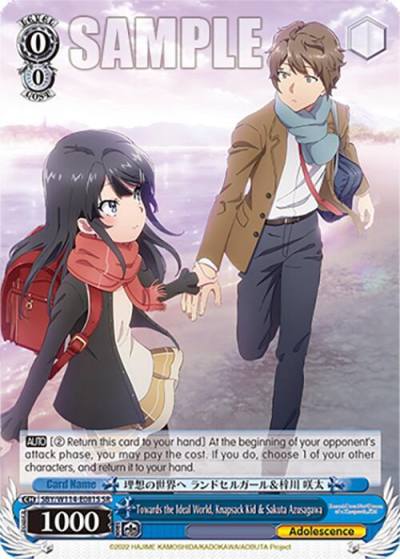Towards the Ideal World Knapsack Kid and Sakuta Azusagawa SR SBY/W114-E081S SR Rascal Does Not Dream Series Card