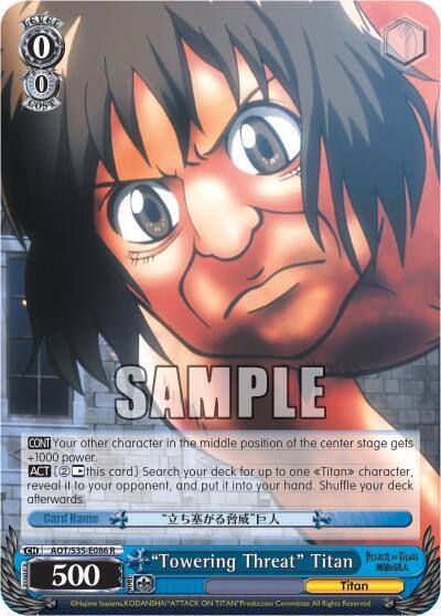 Towering Threat Titan AOT/S35-E086 R Attack on Titan Card