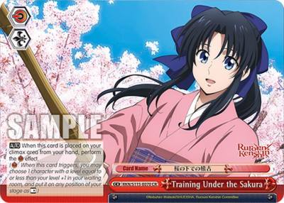 Training Under the Sakura RKN/S115-E070 CR Rurouni Kenshin Card